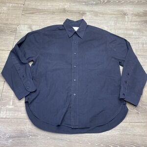 Citizens Of Humanity Shirt Mens Large Blue Solid Long Sleeve Button Up Casual